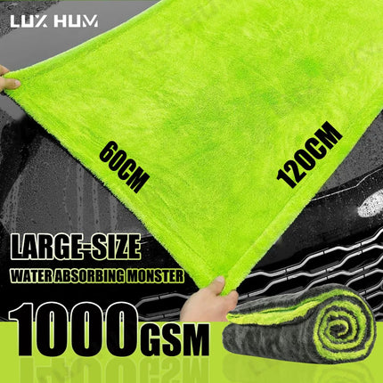 AutoDry 1000GSM Microfiber Car Towel 60x120cm Ultra Absorbent Scratch Free Drying Cloth