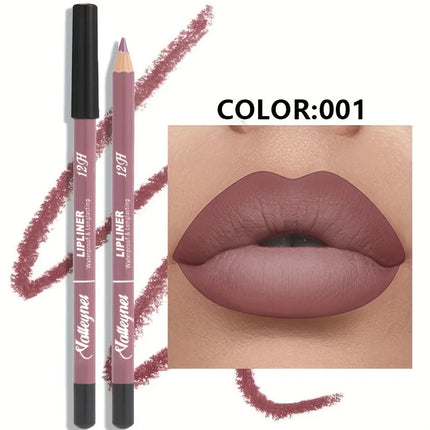Velora Beauty 6pcs Velvet Matte Lip Liner Set Long Lasting Berry Brown Pink Shades