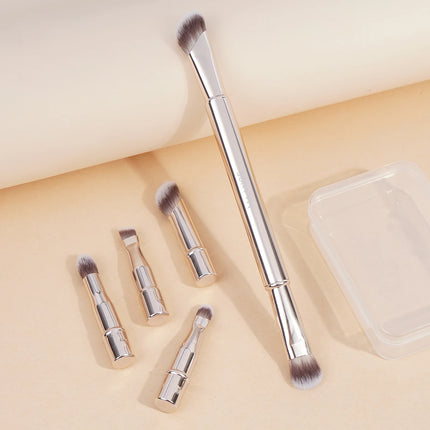 Velora Beauty Dual End Makeup Brush Set Travel Contour Concealer Eyeshadow Tool with Box