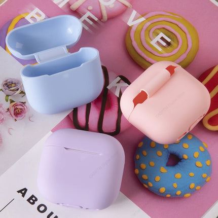 Durable OKEYWOW AirPods 4 Silicone Case Protective Cover for 4th Gen AirPods, showing the sleek, form-fitting design in black.