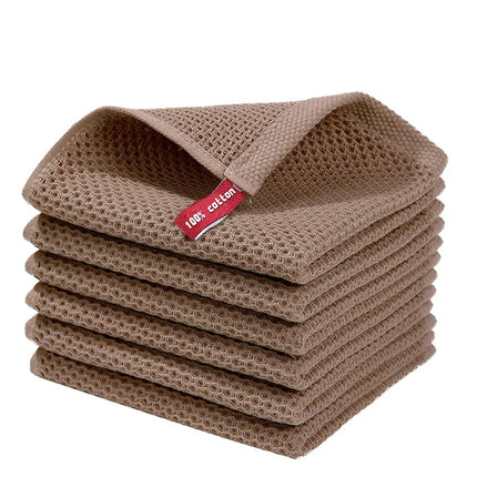 PureWoven Cotton Dishcloth Set Honeycomb Soft Absorbent Kitchen Cleaning Towel