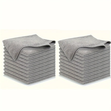 UltraWeave Kitchen Cloth Set 5/10/20pcs Microfiber Absorbent Cleaning Towel Light Gray