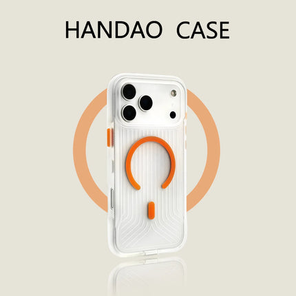 Corrugated MagSafe Case for iPhone 17/16/15/14/13 Pro Max Transparent Anti-Drop Cover