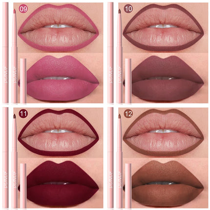 Velora Beauty 6pcs Lip Liner Set Waterproof Long Lasting Non Fade Smooth Color Makeup