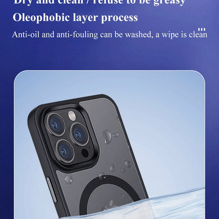 OKEYWOW MagSafe matte shockproof iPhone case for 15/14/13/12/11 Pro Max with wireless charging compatibility