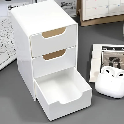 DeskNest 3Tier Organizer Drawers Office Jewelry Cosmetic Storage Box Portable Divider