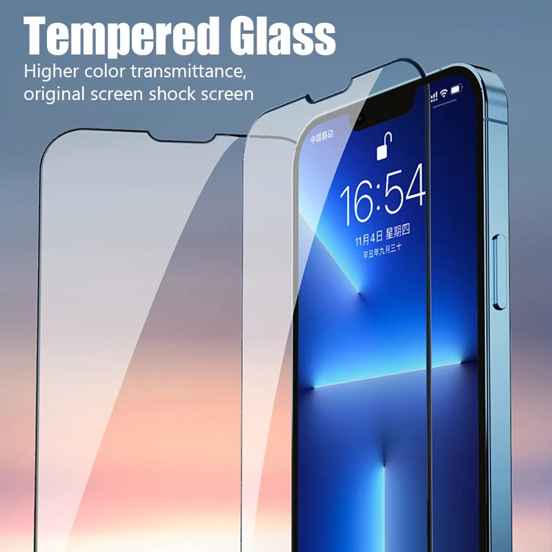 3PCS Tempered Glass Screen Protector Set for iPhone 15, 14, 13, 12, 11 Pro Max, Mini, X, XS Max, XR, 7, 8, 14, 15 Plus, SE 2020: Enhanced Protection for Various iPhone Models