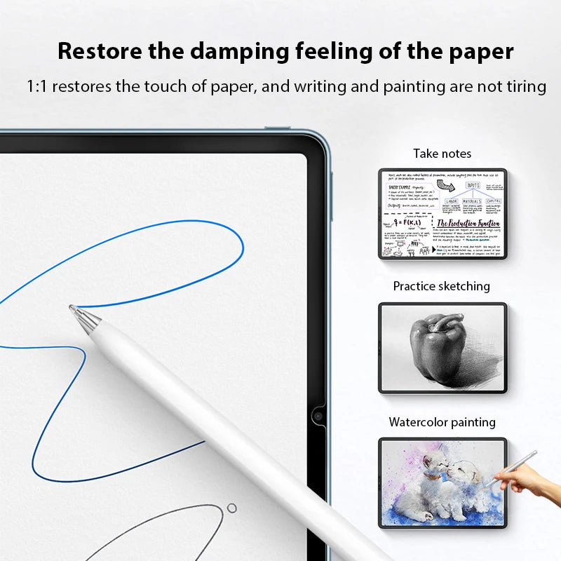 iPad-Like Paper Film Screen Protector for iPad 10th, 9th Generation, Pro 12.9, 11, 12.9, Air 5, 4, 3, 2, Mini 6, 7th, 8th, 9th, 10.2: Matte Finish for a Paper-Like Writing Experience