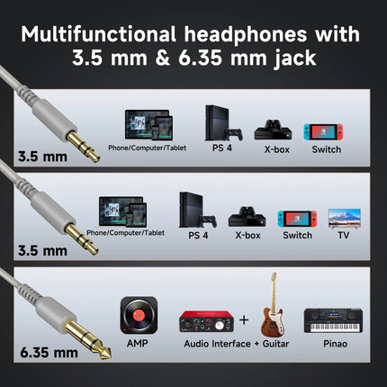 OneOdio Pro 10 Wired Hi-Res Studio DJ Headphones with Mic