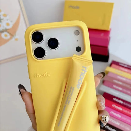 LipCase Silicone Phone Case with Lipstick Holder for iPhone
