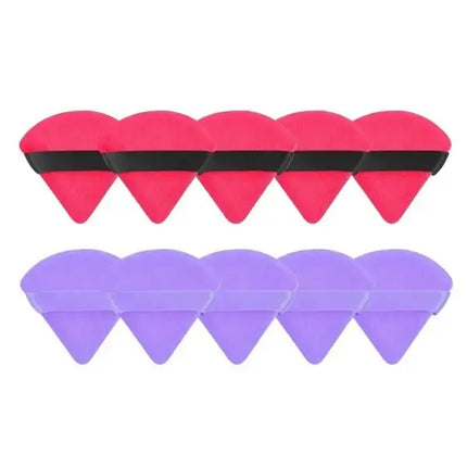 Velora Beauty Triangle Powder Puff Set 10/12pcs Wet Dry Makeup Foundation Soft Plush Puff