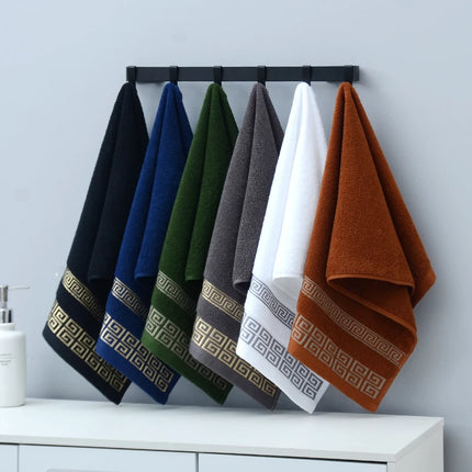 PureCotton 2pcs Black Bath Towels Set Absorbent Terry Shower Beach Yoga Towels