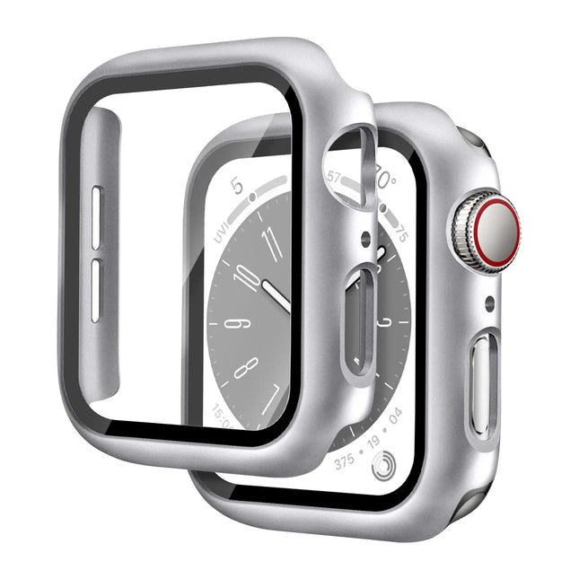 Apple Watch Tempered Glass Case for Series 3–10 & SE (38–46mm) Protective Cover