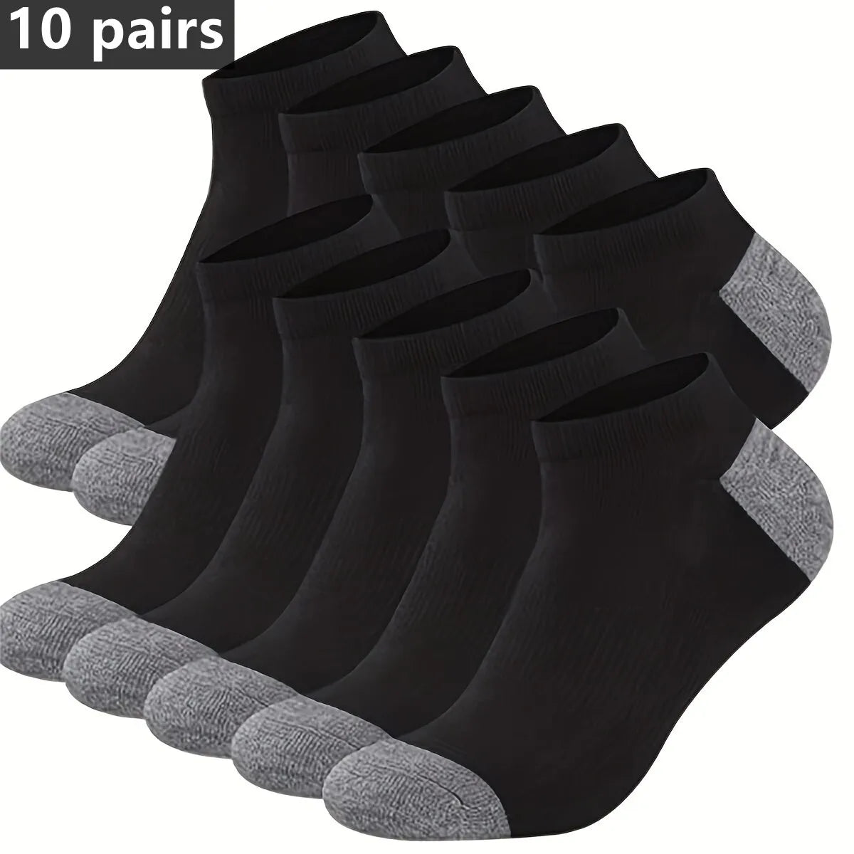 10 pairs of Fashion Cotton Ankle Socks: Designed for both men and women, these breathable and comfortable socks are perfect for summer wear.