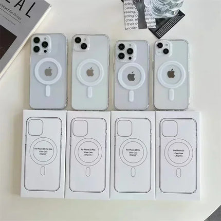 MagSafe Clear Case for iPhone Magnetic Wireless Charging Cover