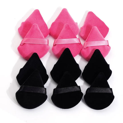 Velora Beauty Triangle Powder Puff Set 10/12pcs Wet Dry Makeup Foundation Soft Plush Puff