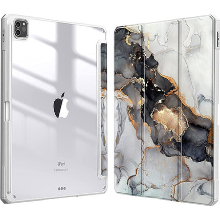 Smart PU iPad Case for Air 4/5/10th Gen/Pro 11/12.9/10.2/10.5 Transparent Cover