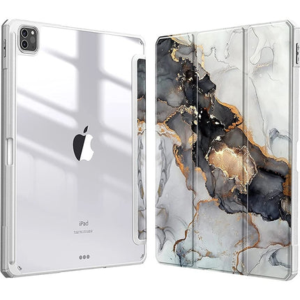Smart PU iPad Case for Air 4/5/10th Gen/Pro 11/12.9/10.2/10.5 Transparent Cover