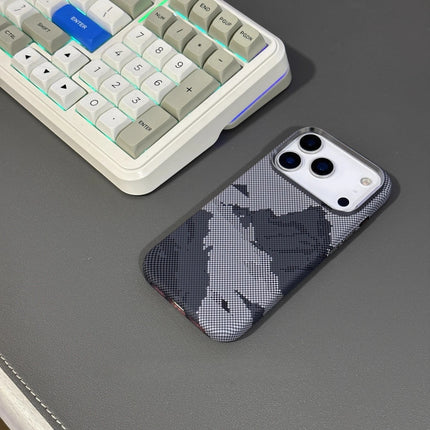 OKEYWOW iPhone 15/16/17 Pro Max magnetic snow mountain case with matte finish, hard PC material, MagSafe, and camera lens protection.