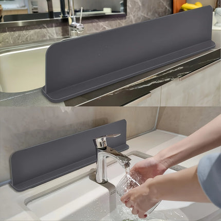 Silicone Sink Splash Guard Suction Cup Water Barrier Kitchen Dishwashing Protector