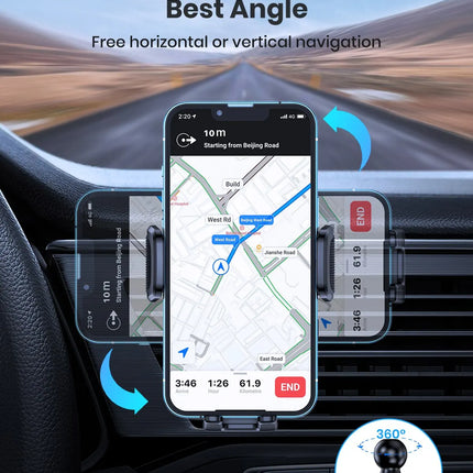 TOPK Gravity Car Phone Holder Dashboard Windshield Air Vent Mount Universal Stand
