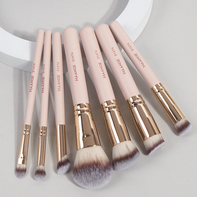 Velora Beauty 7pcs Makeup Brush Set Foundation Powder Concealer Blush Blending Brushes