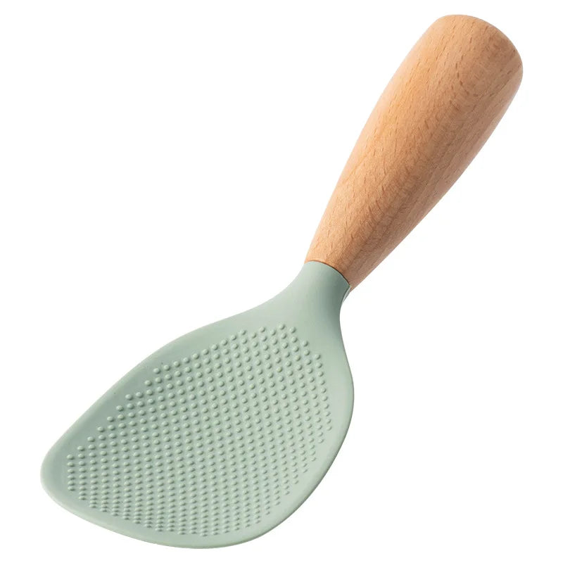 NEW Silicone Spatula Non Stick Pan Wooden Handle Silicone Vegetable Heat-resistant Silicone Cooking Spatula Spoon Kitchen tool