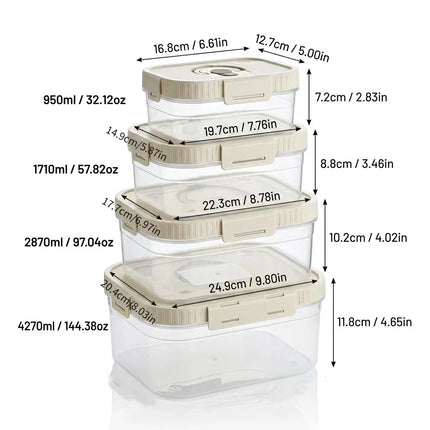 FreshSeal Stackable Food Storage Container with Handle & Lid