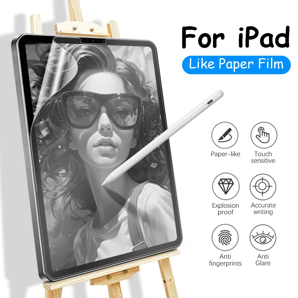 Matte Screen Protector for iPad Air 1- 10 (2021) - Paper-Like Film for iPad Pro 11, 12.9 (2022), 10.2, 8th, 9th, 10th Gen, Mini 6: Enjoy a Writing Experience Similar to Paper