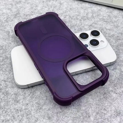 Matte Armor MagSafe Case for iPhone 17/16/15/14/13/12/11 Pro Max Shockproof Cover