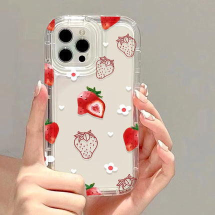 Fruit Clear iPhone case by OKEYWOW, soft TPU shockproof cover for iPhone 11 Pro Max, XR, XS, SE with a vibrant fruit design.