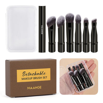 Velora Beauty Dual End Makeup Brush Set Travel Contour Concealer Eyeshadow Tool with Box