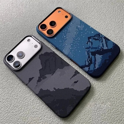 RiverPeak MagCase for iPhone 17/16 Pro Max Carbon Texture Hard PC Alloy Camera Bumper Cover