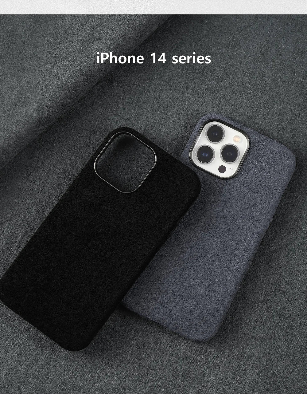 MagSafe Soft Suede Fur Car Leather Phone Case for iPhone 13/14 Series: Magnetic Back Cover