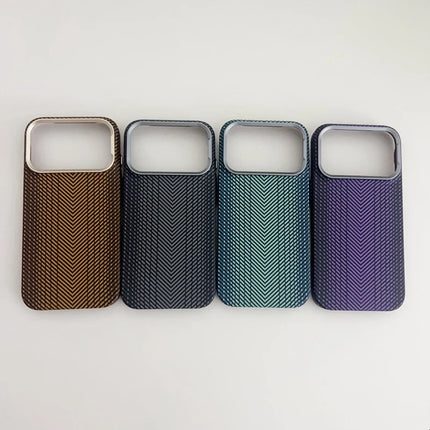 StealthForge Carbon Armor Case for iPhone 17/16/15 Pro Max Ultra-Thin Alloy Lens Cover