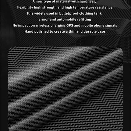 OKEYWOW iPhone carbon fiber case with ultra-thin design and camera protection for models 11 to 17, hard back cover, sleek and durable.