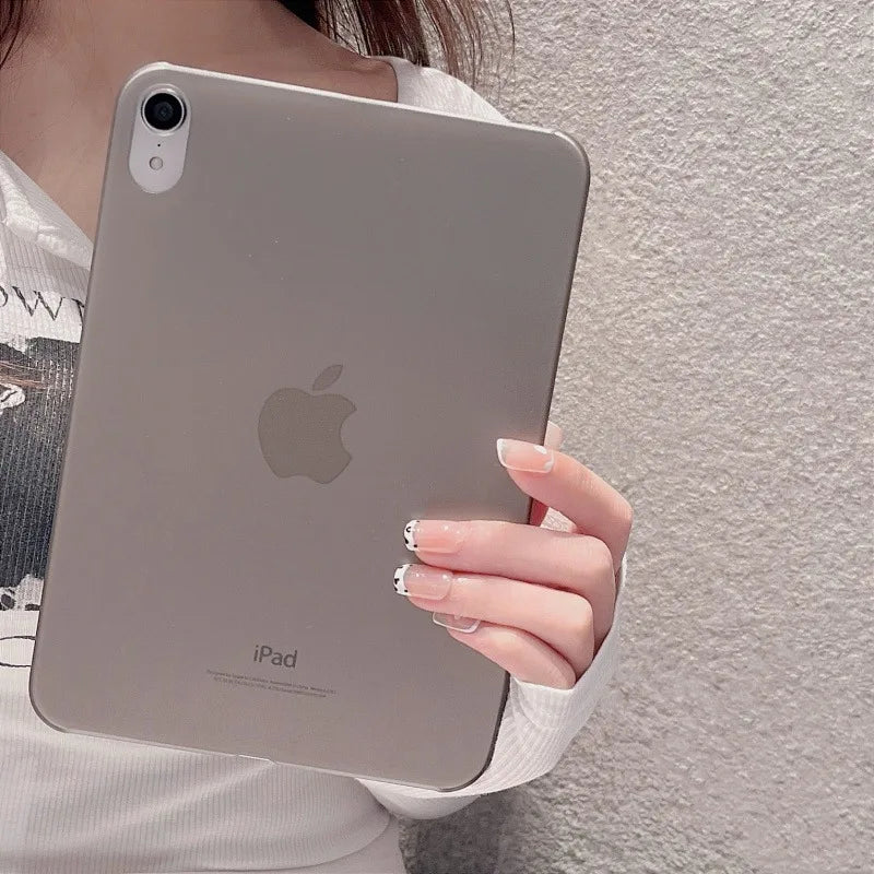 Transparent Frosted Fingerprint-Resistant Ultra-Thin PC Hard Case for iPad Mini 6: Keep it Simple yet Protected. Compatible with iPad 10th, 9th, 8th, 10.2, Air (5, 4).