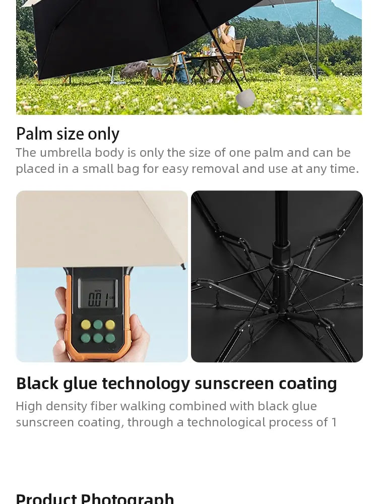 Travel UmbrellaCompact Lightweight Portable Automatic Strong Waterproof Folding Umbrellas With 6 Rib Reinforced Auto Open Close