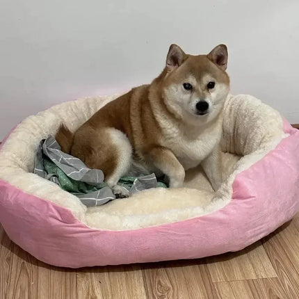 Soft Warm Dog Bed Pet Sofa Cushion Cat House Basket Bed for Medium Large Dogs
