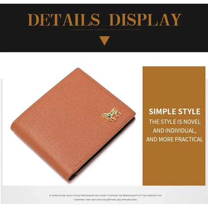 Men's horizontal multi-functional zipper wallet by OKEYWOW with credit card slots and coin pocket, stylish and practical for business use