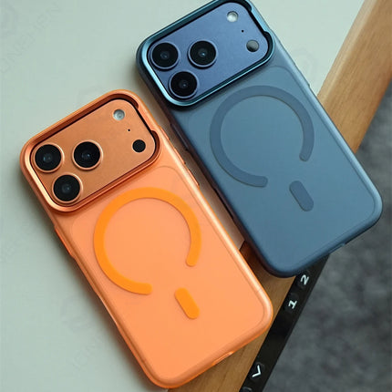 FrostLine Magnetic Armor Case for iPhone 17/16/15 Pro Max Metal Lens Slim PC Cover