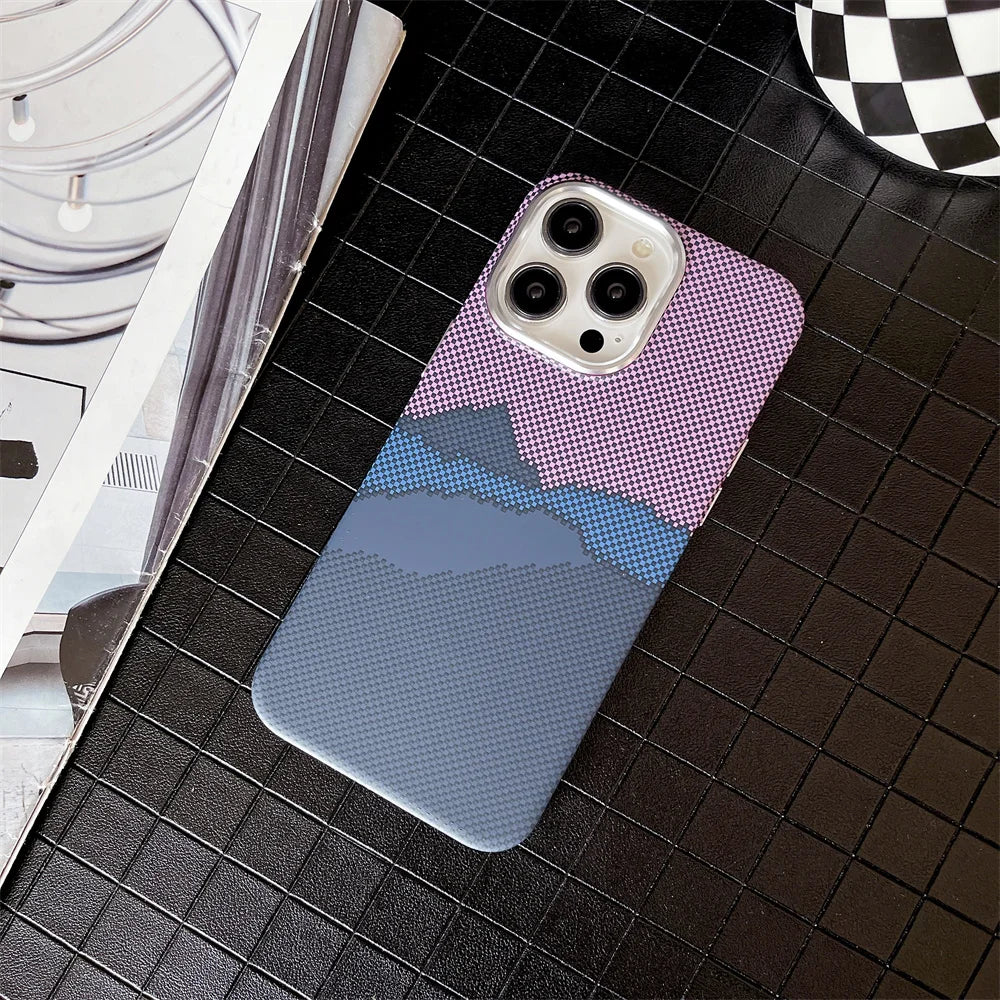 Colourful Kevlar Pattern For Magsafe Magnetic Phone Case For iPhone 17 16 15 11 12 13 14 Pro Max Luxury Wireless Charging Cover