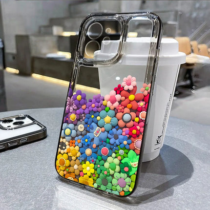 Blue iPhone Evil Eye Shockproof Soft Cover by OKEYWOW with lucky eye design for iPhone 11, 12, 13, 14, Pro Max, XR, XS, SE models