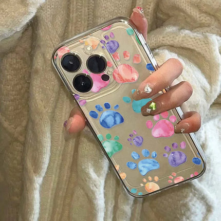 Transparent shockproof silicone iPhone case with cute cat ear design for iPhone 11 to 17 Pro Max by OKEYWOW.