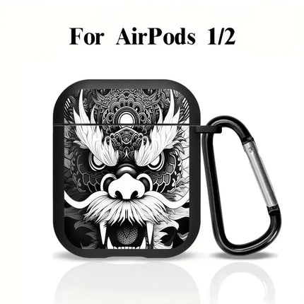 AirPods Pro Case Dragon Lion Cover for AirPods 1/2/3/4 Protective Earphone Case