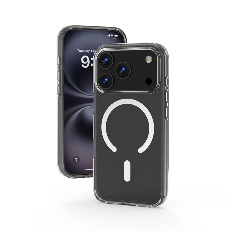 Original Touch Camera Button Clear MagSafe Case for iPhone 14/15/15 Pro Max/16 Pro/17/17 Air/17 Pro – Wireless Charging Shockproof Cover