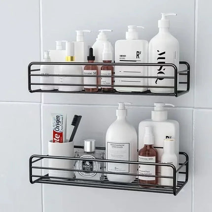 IronWall Metal Storage Shelf Bathroom Kitchen Organizer Rack Wall Mount