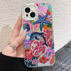 Okeywow iPhone sea turtle case made of PC and TPU, shockproof cover for iPhone 11, 12, 13, 14, 15, 16, 17 Pro Max, XR, XS.
