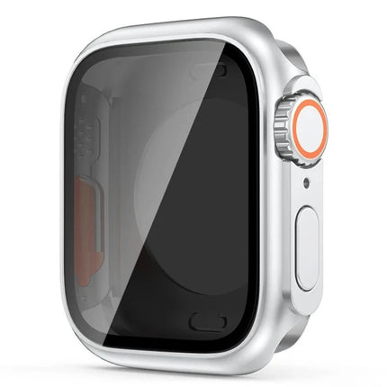 Apple Watch Series 9-4 PC bumper case and screen protector for 44mm and 40mm models with ultra look, by OKEYWOW.