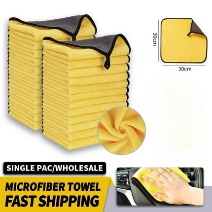 UltraDry Microfiber Car Towels 1/2/3/6/10PCS 30x60cm Soft Quick Dry Cleaning Cloth for Windows Mirrors Auto Care